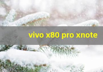 vivo x80 pro xnote